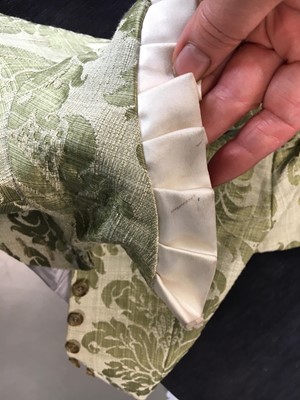 Lot 450 - A rare Alexander McQueen green damask bodice, 'Highland Rape' collection, Autumn-Winter 1995-96