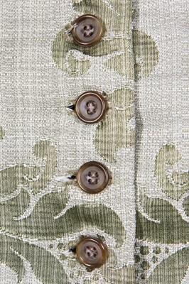 Lot 450 - A rare Alexander McQueen green damask bodice, 'Highland Rape' collection, Autumn-Winter 1995-96
