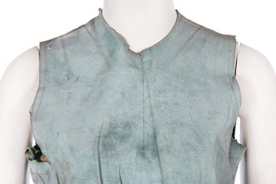 Lot 457 - A rare Alexander McQueen aqua suede dress, 'Highland Rape' collection, Autumn-Winter 1995-96