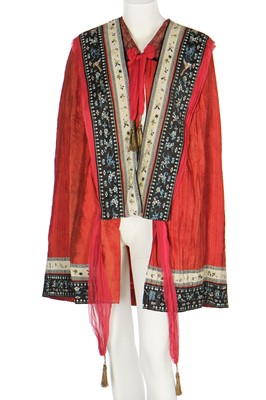 Lot 33 - A Madame Agnes Unwin of Regent St. cape, circa 1915, formed from a Chinese skirt, 19th century