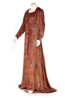 Lot 131 - A Maria Gallenga stencilled burnt-orange...