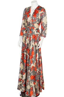 Lot 137 - A Jean Varon gown of printed Tricel foulard, Spring-Summer 1975