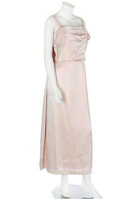 Lot 111 - A Jean Varon pale pink satin evening gown, 1960s