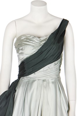 Lot 85 - A Ceil Chapman satin ballgown, early 1950s
