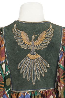 Lot 166 - A good John Bates printed wool kaftan/dress, Autumn-Winter 1974-75