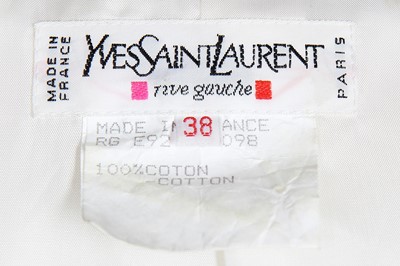 Lot 128 - An Yves Saint Laurent floral printed cotton-grosgrain jacket, Spring-Summer 1992