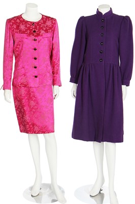 Lot 128 - An Yves Saint Laurent floral printed cotton-grosgrain jacket, Spring-Summer 1992