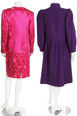 Lot 128 - An Yves Saint Laurent floral printed cotton-grosgrain jacket, Spring-Summer 1992