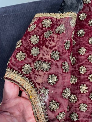 Lot 259 - A nobleman's embroidered velvet waistcoat, Indian, mid-19th century