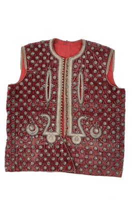 Lot 259 - A nobleman's embroidered velvet waistcoat, Indian, mid-19th century