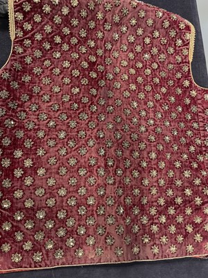 Lot 259 - A nobleman's embroidered velvet waistcoat, Indian, mid-19th century