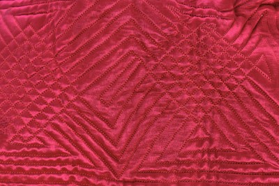 Lot 257 - A boys' embroidered scarlet velvet court coat, Indian, late 19th century