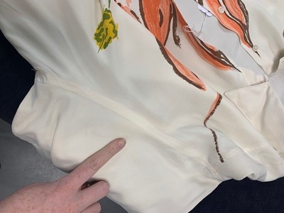 Lot 86 - A Richard James men's Schiaparelli/Salvador Dali inspired 'lobster' print silk shirt, 'Cecil Beaton' collection, Spring-Summer 1990