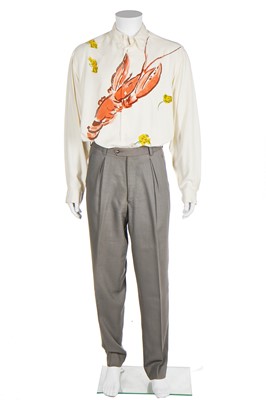Lot 86 - A Richard James men's Schiaparelli/Salvador Dali inspired 'lobster' print silk shirt, 'Cecil Beaton' collection, Spring-Summer 1990