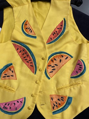 Lot 91 - Three Richard James men's colourful silk waistcoats, circa 1990