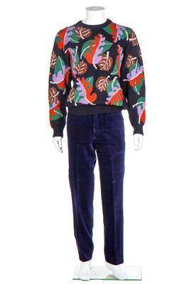 Lot 88 - A Richard James men's black velvet evening suit, probably Autumn-Winter 1989