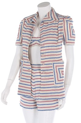 Lot 143 - A rare Jacques Heim couture beach ensemble,...