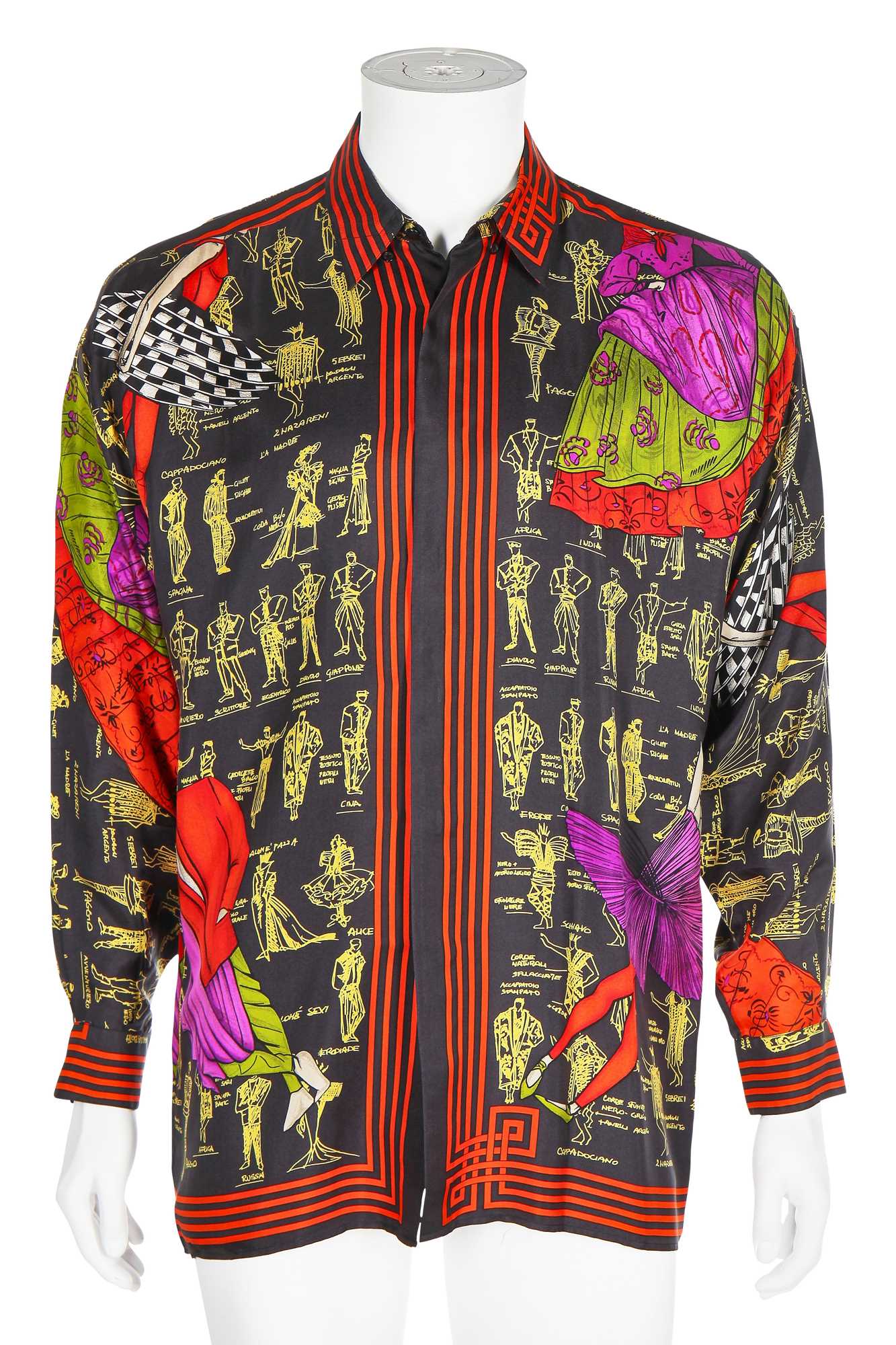Lot 84 - A Gianni Versace men's printed silk shirt, circa 1992
