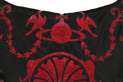 Lot 204 - A Vivienne Westwood metallic-stencilled velvet corset, 'Salon' collection, Spring-Summer 1992