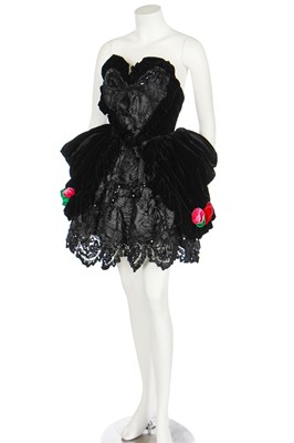 Lot 120 - An Antony Price sage-green guipure lace cocktail dress, circa 1990