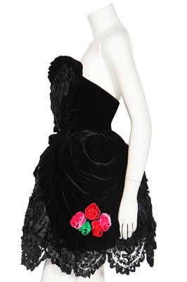 Lot 120 - An Antony Price sage-green guipure lace cocktail dress, circa 1990