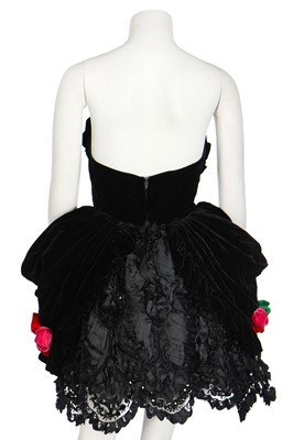 Lot 120 - An Antony Price sage-green guipure lace cocktail dress, circa 1990