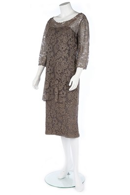 Lot 194 - A Balenciaga couture lace cocktail ensemble,...