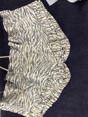 Lot 78 - A Jacques Fath zebra-stripe printed chiffon cocktail dress, mid 1950s