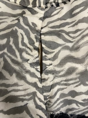 Lot 78 - A Jacques Fath zebra-stripe printed chiffon cocktail dress, mid 1950s