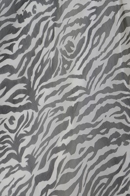 Lot 78 - A Jacques Fath zebra-stripe printed chiffon cocktail dress, mid 1950s