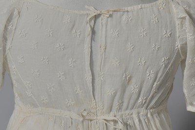 Lot 43 - An embroidered muslin gown, English, circa 1805