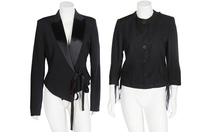 Lot 69 - A Comme des Garçons red cotton-blend jacket, 'Flat' or '2D' collection, Autumn-Winter 2012-13