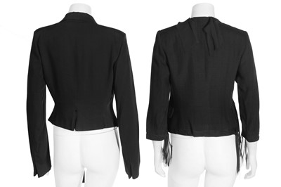 Lot 69 - A Comme des Garçons red cotton-blend jacket, 'Flat' or '2D' collection, Autumn-Winter 2012-13