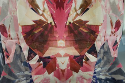 Lot 230 - Alexander McQueen printed pink 'Crystal' dress, 'Natural Dis-tinction, Un-Natural Selection', S/S 2009