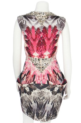 Lot 230 - Alexander McQueen printed pink 'Crystal' dress, 'Natural Dis-tinction, Un-Natural Selection', S/S 2009
