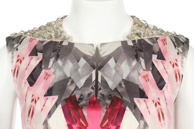 Lot 230 - Alexander McQueen printed pink 'Crystal' dress, 'Natural Dis-tinction, Un-Natural Selection', S/S 2009