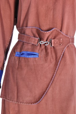 Lot 146 - A Willie Brown cotton drill dress, 1980