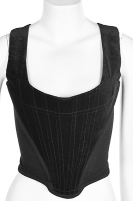 Lot 111 - A Vivienne Westwood black velvet corset, late 1980s-early 1990s