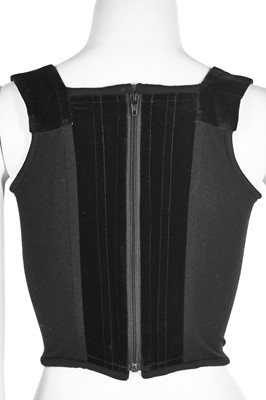 Lot 111 - A Vivienne Westwood black velvet corset, late 1980s-early 1990s