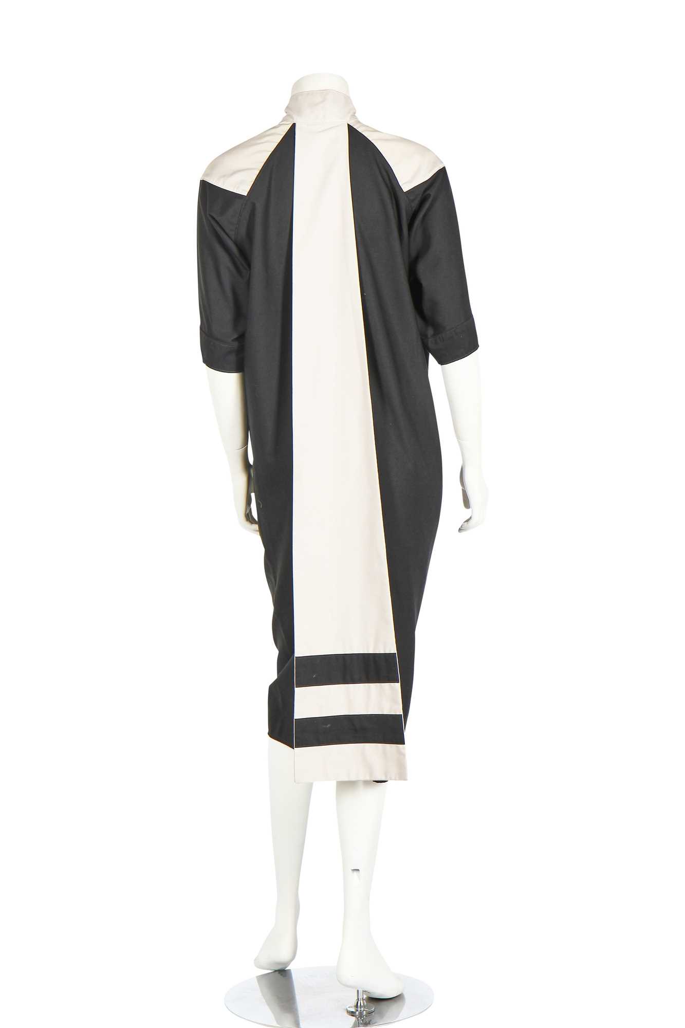 Lot 151 - An early Willie Brown black cotton 'Tail Dress', 1979