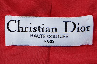 Lot 248 - A Christian Dior by John Galliano haute couture scarlet redingote ensemble, 'Cabine Fever' collection, Autumn-Winter 2009-10