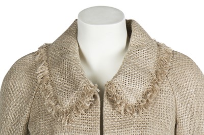 Lot 10 - A Chanel hessian-effect summer suit, 2000s
