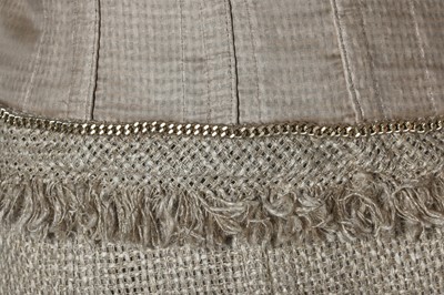 Lot 10 - A Chanel hessian-effect summer suit, 2000s