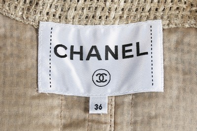 Lot 10 - A Chanel hessian-effect summer suit, 2000s