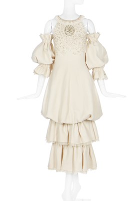 Lot 253 - A Chanel by Karl Lagerfeld ivory wool evening dress, 'Paris-Edinburgh' Métiers d'Art collection, 2012-13