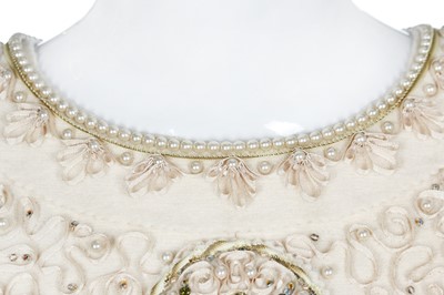 Lot 253 - A Chanel by Karl Lagerfeld ivory wool evening dress, 'Paris-Edinburgh' Métiers d'Art collection, 2012-13