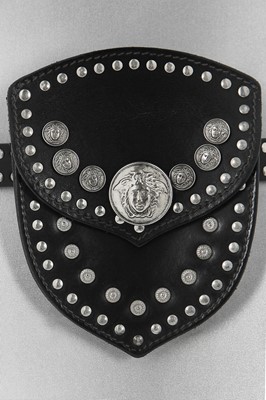 Lot 40 - A Gianni Versace studded leather belt-bag, circa 1992