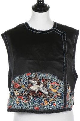 Lot 315 - An embroidered bodice, Chinese for the European market, 1920s