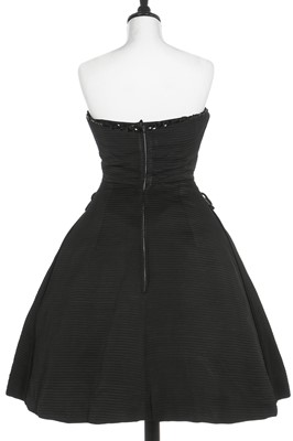 Lot 82 - A Christian Dior London black ottoman satin cocktail dress, model 'Sonnet', Spring-Summer, 1953