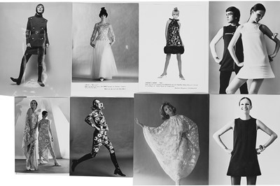 Lot 321 - Press photographs and ephemera relating to Pierre Cardin, 1950s-1970